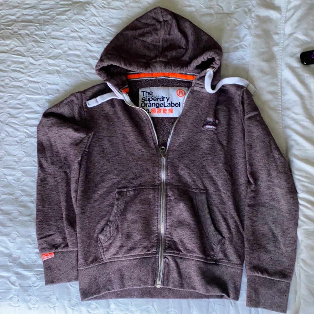 Superdry hoodie zip-up sweater like new